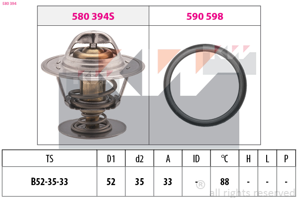 KW Termosztát+O gyűrű 580394_KW